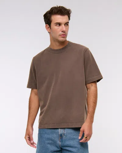 Abercrombie & Fitch Premium Heavyweight 2.0 Tee In Brown