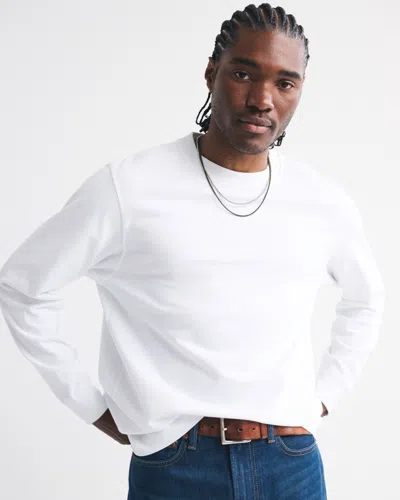 Abercrombie & Fitch Long-sleeve Premium Heavyweight 2.0 Tee In White