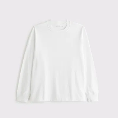 Abercrombie & Fitch Long-sleeve Premium Heavyweight 2.0 Tee In White