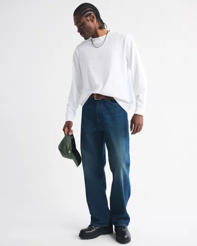 Abercrombie & Fitch Long-sleeve Premium Heavyweight 2.0 Tee In White