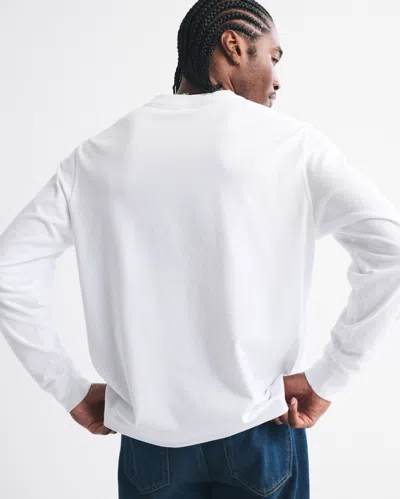 Abercrombie & Fitch Long-sleeve Premium Heavyweight 2.0 Tee In White
