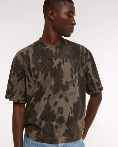 Abercrombie & Fitch Premium Heavyweight Cropped Tee In Multi