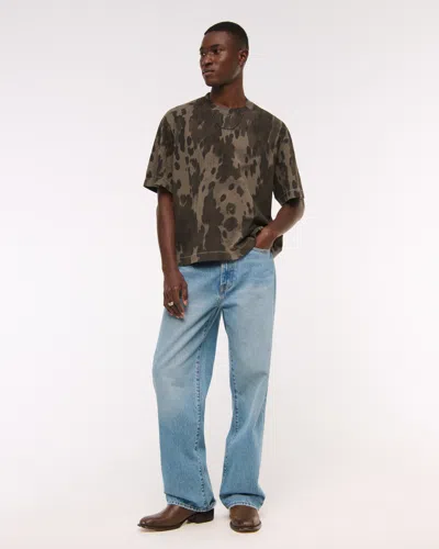 Abercrombie & Fitch Premium Heavyweight Cropped Tee In Multi