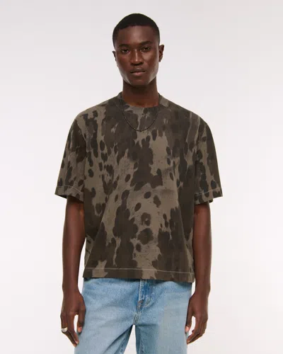 Abercrombie & Fitch Premium Heavyweight Cropped Tee In Multi