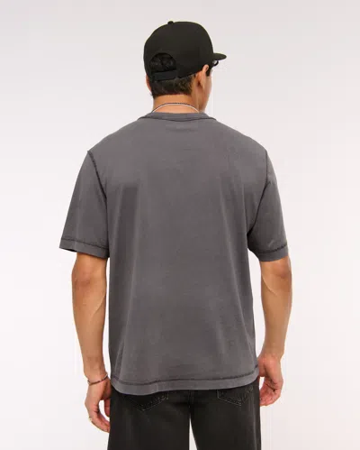 Abercrombie & Fitch Vintage-inspired Tee In Gray