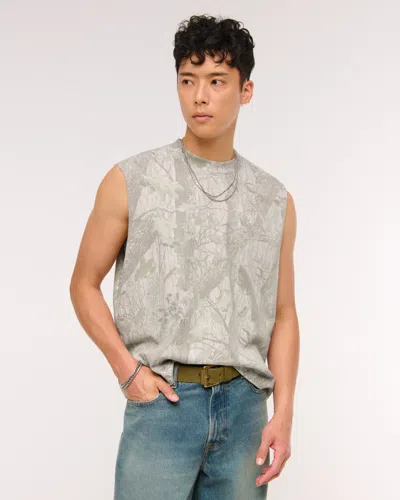 Abercrombie & Fitch Premium Heavyweight Tank In Gray