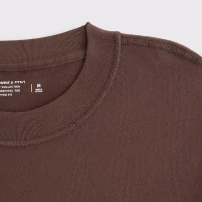 Abercrombie & Fitch Vintage-inspired Cropped Tee In Brown