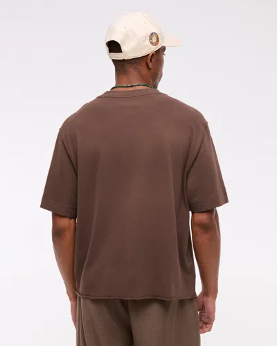 Abercrombie & Fitch Vintage-inspired Cropped Tee In Brown