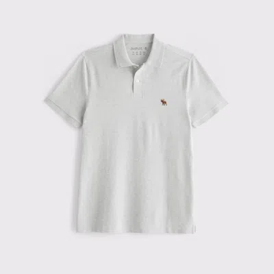 Abercrombie & Fitch Signature Icon Don't Sweat It Polo In Gray