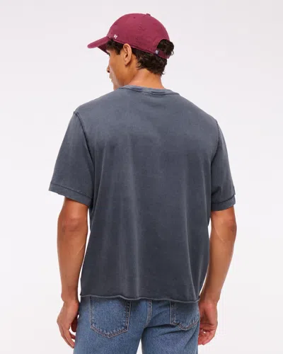 Abercrombie & Fitch Vintage-inspired Cropped Tee In Gray
