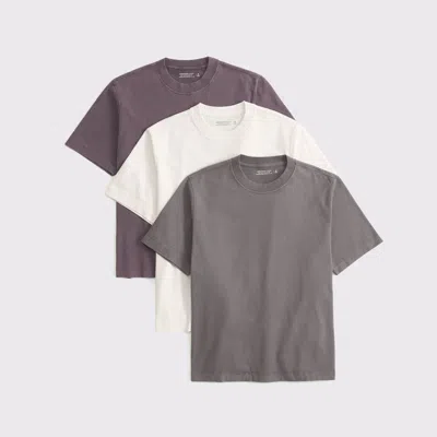 Abercrombie & Fitch 3-pack Premium Heavyweight 2.0 Tees In Multi