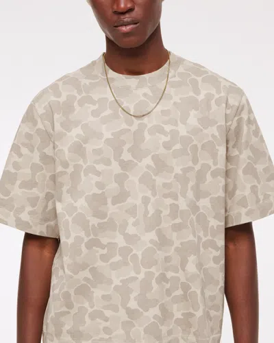 Abercrombie & Fitch Premium Heavyweight Cropped Tee In Multi