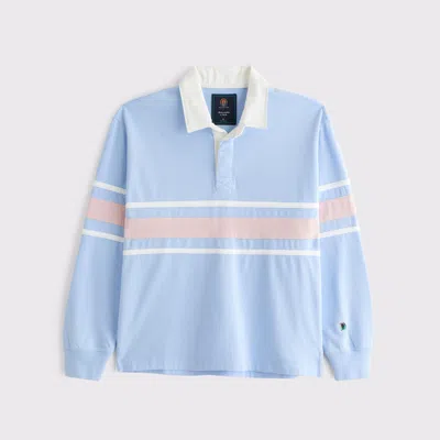 Abercrombie & Fitch Vol. 28 Long-sleeve Danzy Rugby Polo In Blue