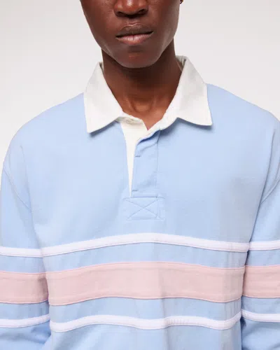 Abercrombie & Fitch Vol. 28 Long-sleeve Danzy Rugby Polo In Blue