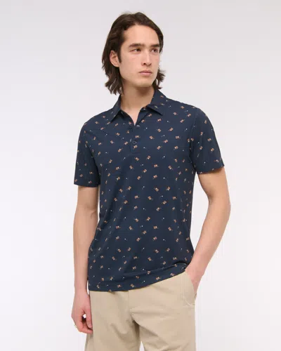 Abercrombie & Fitch Performance Polo In Blue