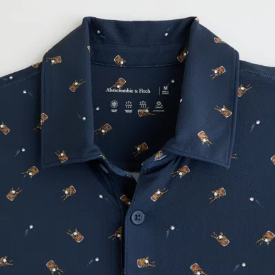 Abercrombie & Fitch Performance Polo In Blue