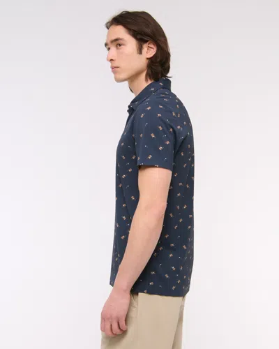Abercrombie & Fitch Performance Polo In Blue
