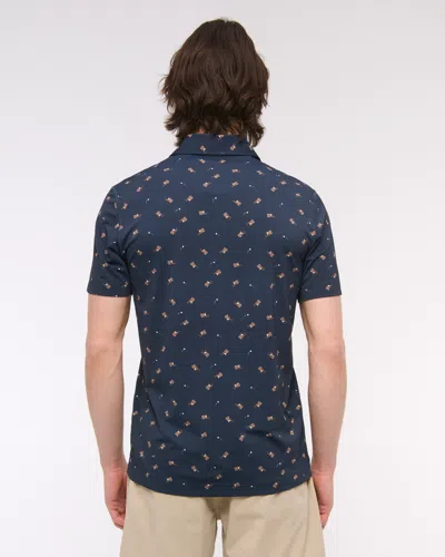 Abercrombie & Fitch Performance Polo In Blue