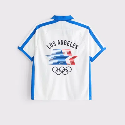 Abercrombie & Fitch Olympics Soccer Jersey-inspired Polo In Blue