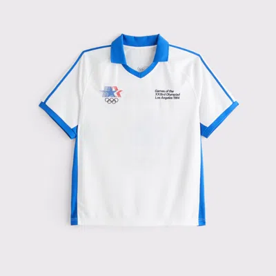 Abercrombie & Fitch Olympics Soccer Jersey-inspired Polo In Blue