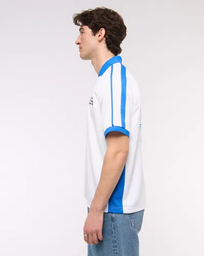 Abercrombie & Fitch Olympics Soccer Jersey-inspired Polo In Blue
