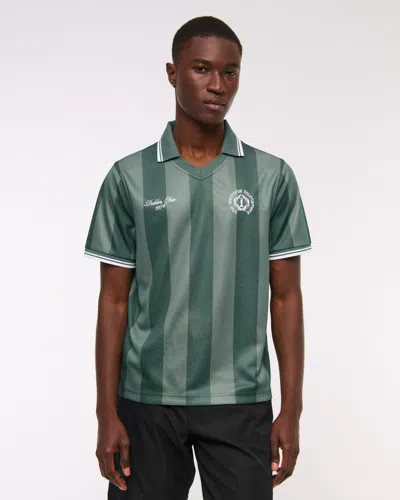Abercrombie & Fitch Memorial Soccer Jersey-inspired Polo In Green