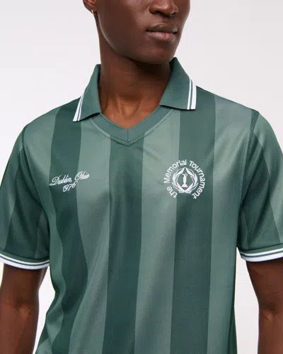 Abercrombie & Fitch Memorial Soccer Jersey-inspired Polo In Green