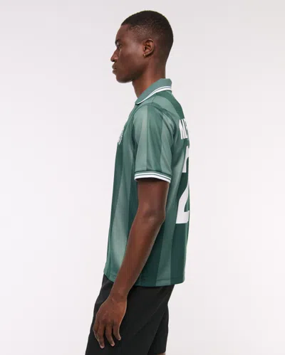 Abercrombie & Fitch Memorial Soccer Jersey-inspired Polo In Green