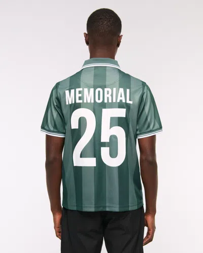 Abercrombie & Fitch Memorial Soccer Jersey-inspired Polo In Green