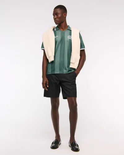 Abercrombie & Fitch Memorial Soccer Jersey-inspired Polo In Green