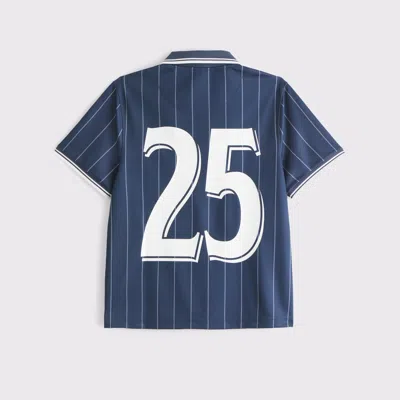 Abercrombie & Fitch Modelo Soccer Jersey-inspired Polo In Blue