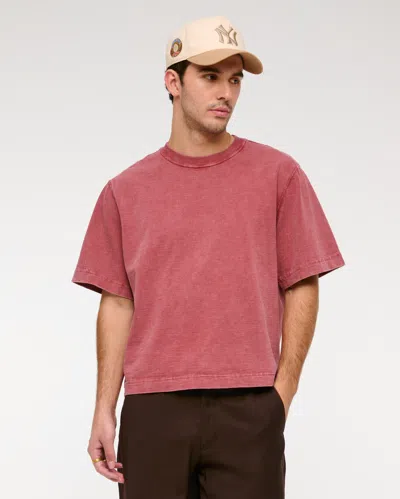 Abercrombie & Fitch Premium Heavyweight Slub Tee In Black