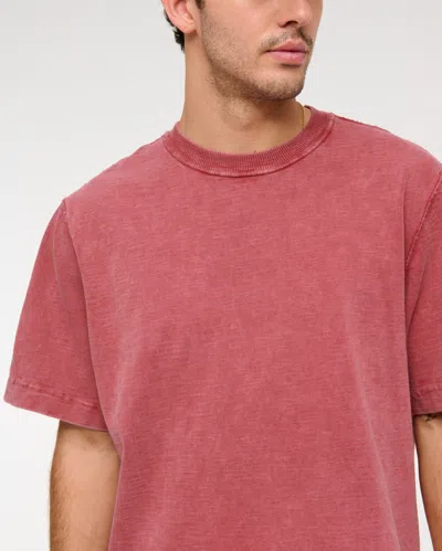 Abercrombie & Fitch Premium Heavyweight Slub Tee In Black