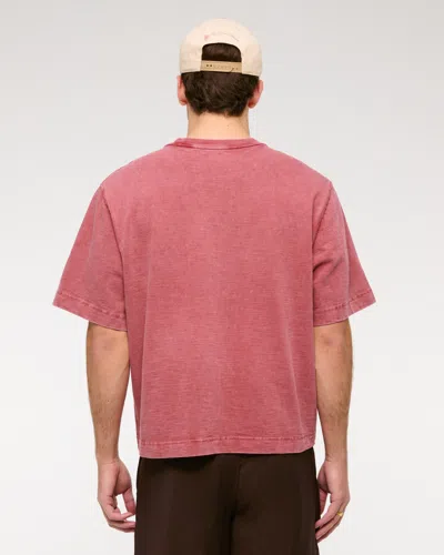 Abercrombie & Fitch Premium Heavyweight Slub Tee In Black