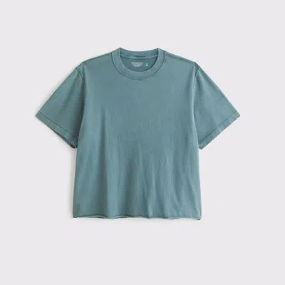 Abercrombie & Fitch Vintage-inspired Cropped Tee In Green