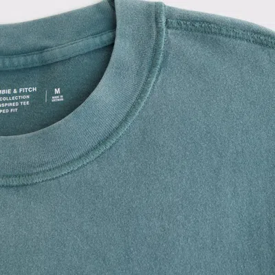Abercrombie & Fitch Vintage-inspired Cropped Tee In Green