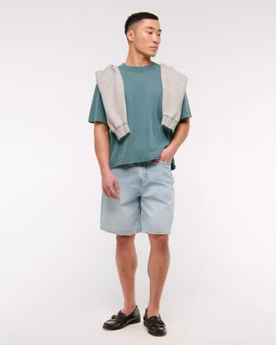 Abercrombie & Fitch Vintage-inspired Cropped Tee In Green