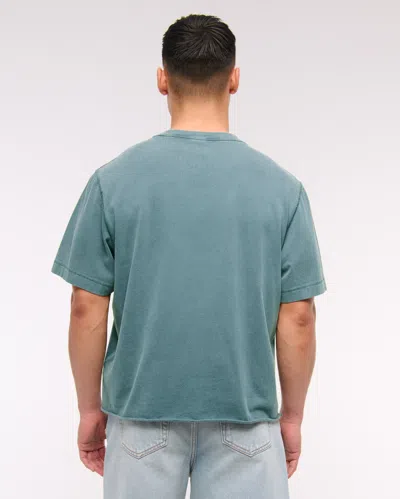 Abercrombie & Fitch Vintage-inspired Cropped Tee In Green