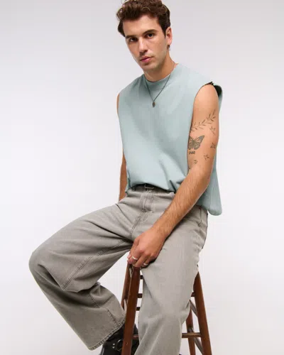 Abercrombie & Fitch Premium Heavyweight Tank In Green