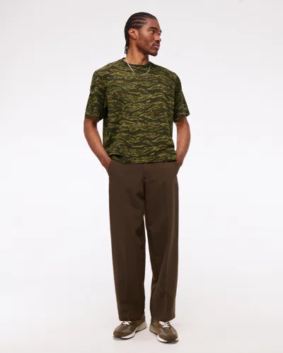 Abercrombie & Fitch Premium Heavyweight Cropped Tee In Green