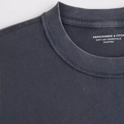 Abercrombie & Fitch Vintage-inspired Cropped Tee In Neutral