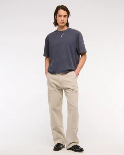 Abercrombie & Fitch Vintage-inspired Cropped Tee In Neutral