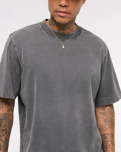 Abercrombie & Fitch Premium Heavyweight 2.0 Tee In Gray