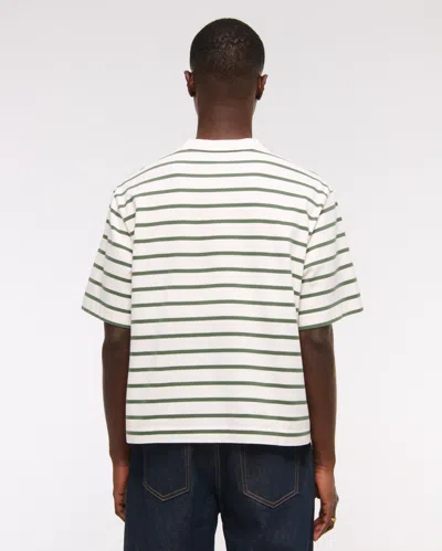 Abercrombie & Fitch Premium Heavyweight Cropped Tee In Neutral