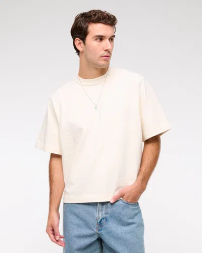 Abercrombie & Fitch Premium Heavyweight Slub Tee In Neutral
