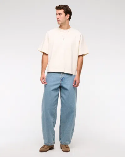 Abercrombie & Fitch Premium Heavyweight Slub Tee In Neutral