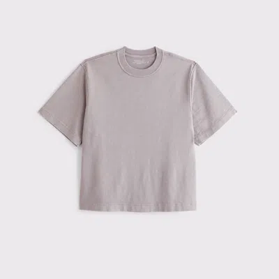 Abercrombie & Fitch Premium Heavyweight Slub Tee In Gray