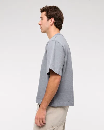 Abercrombie & Fitch Premium Heavyweight Slub Tee In Gray