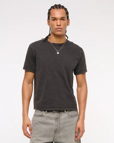 Abercrombie & Fitch Shrunken Tee In Brown