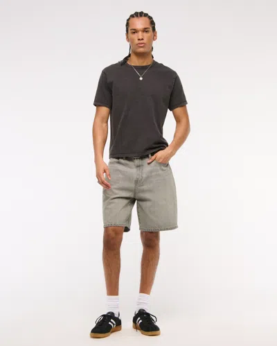 Abercrombie & Fitch Shrunken Tee In Brown